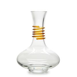 Decanter com Aplicação Espiral Âmbar Murano Cristais Cadoro