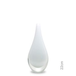 Gota Mini Média Branca Murano Cristais Cadoro