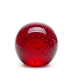 Peso Tela Grande Bola Vermelho Murano Cristais Cadoro