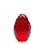 Peso Tela Oval Vermelho Murano Cristais Cadoro