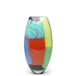 Vaso 50 MS Lascas Coloridas Murano Cristais Cadoro