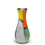 Vaso 83 Milênio Lascas Coloridas Murano Cristais Cadoro