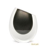 Vaso 96 MS Preto com Ouro Murano Cristais Cadoro