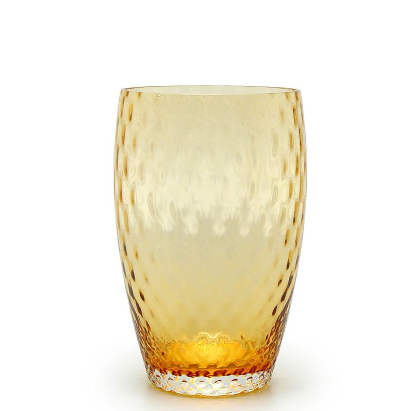 Vaso AD4 Baloton Âmbar Murano Cristais Cadoro