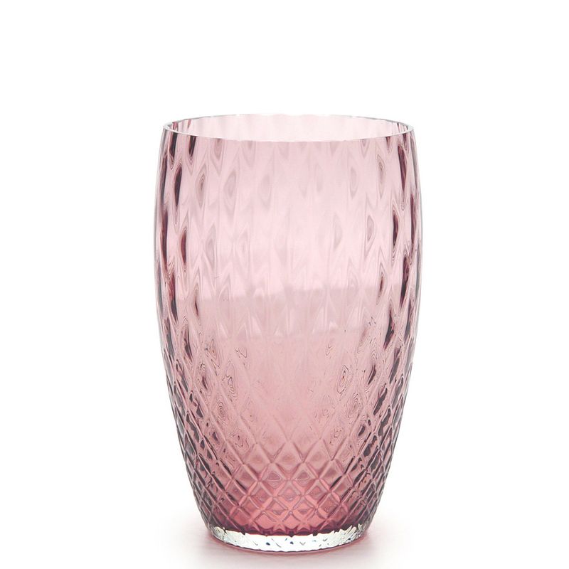 Vaso AD4 Baloton Roxo Murano Cristais Cadoro