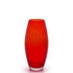 Vaso Oliva P Baloton Vermelho Murano Cristais Cadoro