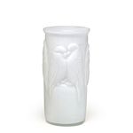 Vaso Periquito Branco Leitoso Murano Cristais Cadoro