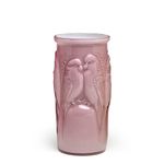 Vaso Periquito Roxo Leitoso Murano Cristais Cadoro