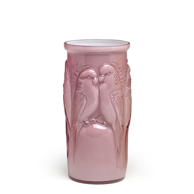 Vaso Periquito Roxo Leitoso Murano Cristais Cadoro