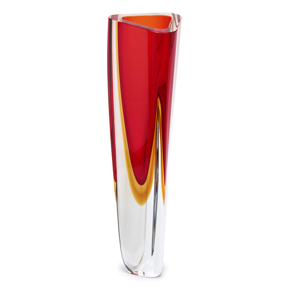 Vaso Decorativo de Murano Triangular Alto Âmbar Fumê, Estiloso para sala de  estar, ambiente interno e externo, luxo - Cristais Cadoro - Vasos  Decorativos - Magazine Luiza