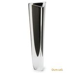 Vaso Triangular nº 1 Preto com Ouro Murano Cristais Cadoro