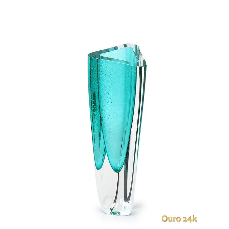 vaso-triangular-n-2-verde-com-ouro