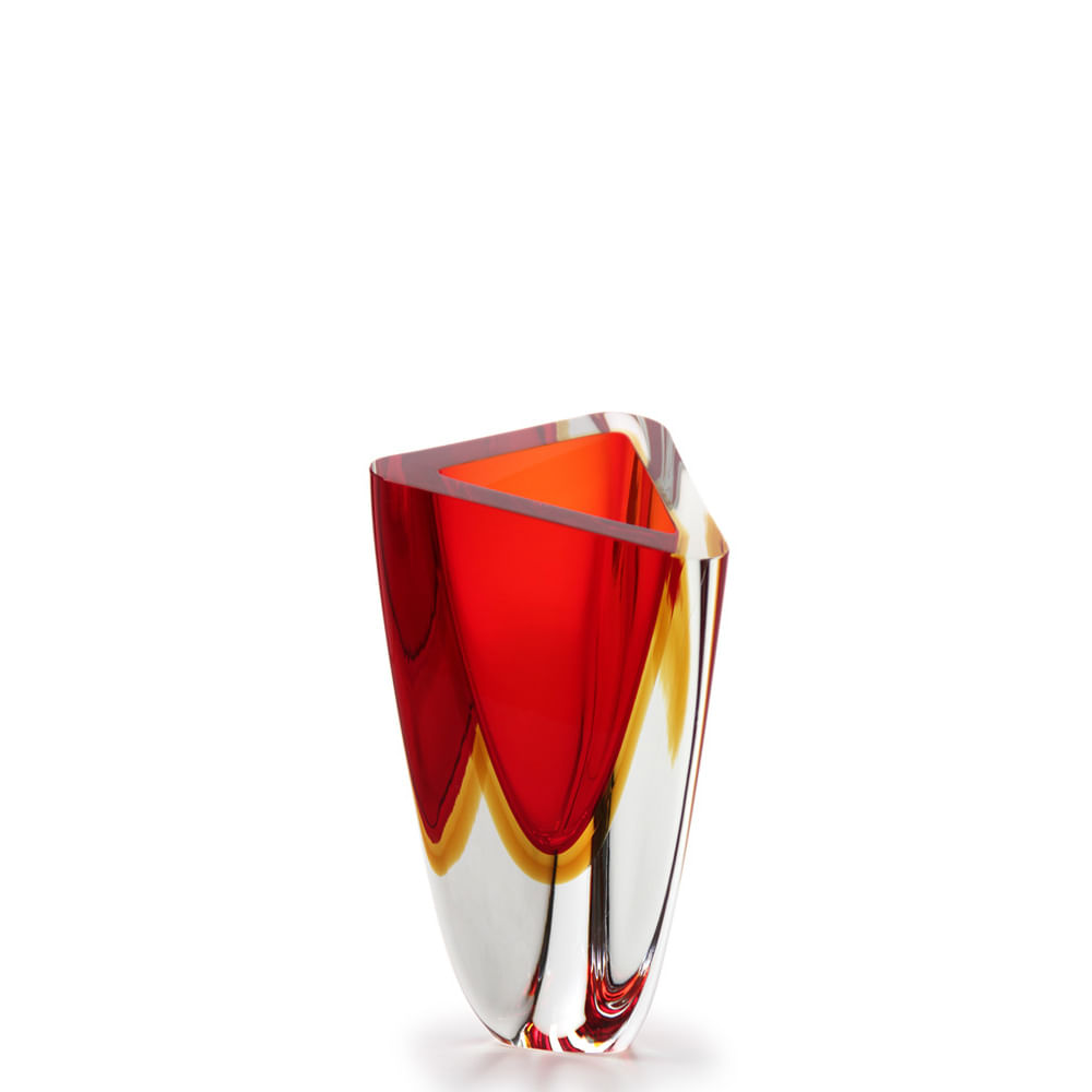 Vaso Decorativo de Murano Triangular Alto Âmbar Fumê, Estiloso para sala de  estar, ambiente interno e externo, luxo - Cristais Cadoro - Vasos  Decorativos - Magazine Luiza