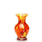 Vasinho 78 Multicor Amarelo, Laranja e Coral Murano Cristais Cadoro