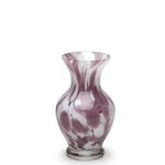 Vasinho 78 Multicor Branco e Roxo Murano Cristais Cadoro