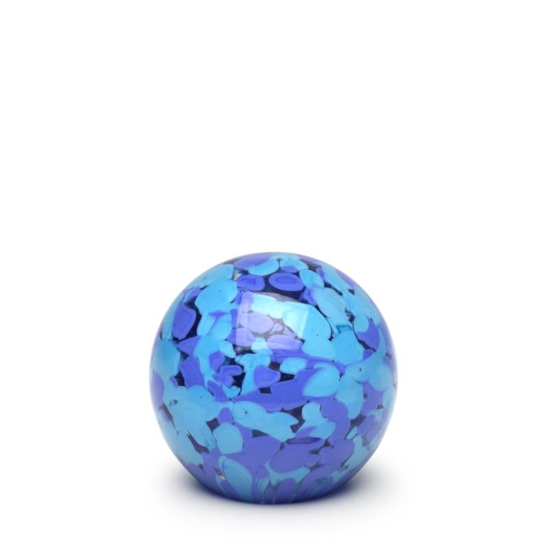 Peso Multicor Pequeno Bola Azul e Água-marinha Murano Cristais Cadoro