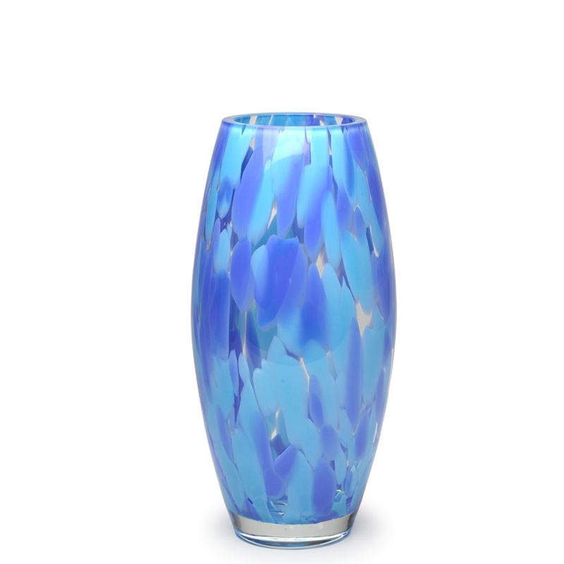 Vaso Oliva G Multicor Azul e Água-marinha Murano Cristais Cadoro