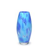 Vaso Oliva P Multicor Azul e Água-marinha Murano Cristais Cadoro