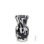 Mini Vasinho M62 Multicor Preto e Branco Murano Cristais Cadoro