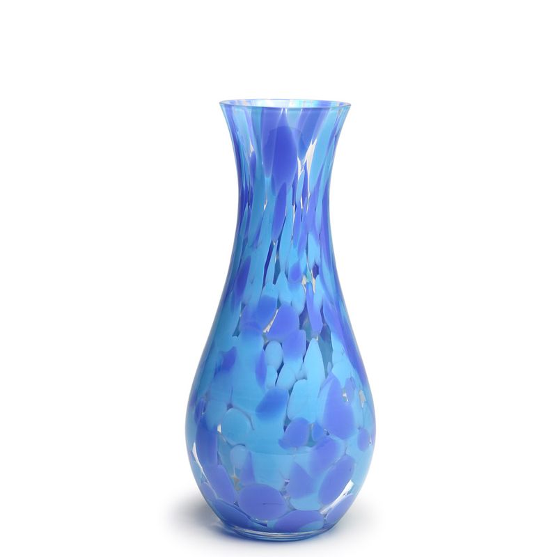 Vaso 83 Multicor Azul e Água-marinha Murano Cristais Cadoro