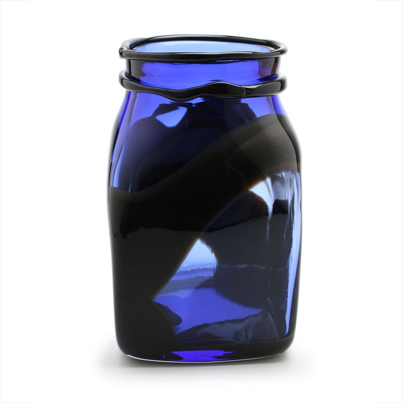 Vaso Labirinto Azul e Preto