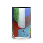 Vaso Japão Grande Lascas Coloridas Murano Cristais Cadoro