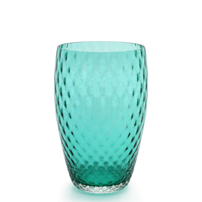 Vaso AD4 Baloton Verde Murano Cristais Cadoro