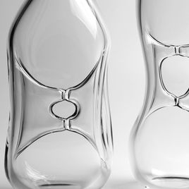 Par de Vasos Transparentes com efeito Encontro