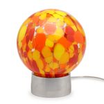 Luminária Pequena Multicor Amarelo, Laranja e Coral Murano Cristais Cadoro