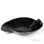 Centro de Mesa Sara 70cm Preto com Borda Dourada Regina Medeiros