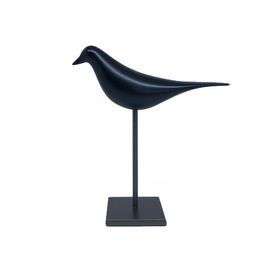 Enfeite Pássaro Lóris Preto (15,5x14cm)