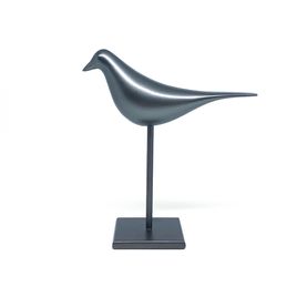 Enfeite Pássaro Lóris Cinza (15,5x14cm)
