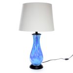 Abajur 54 cm Multicor Azul e Água-marinha Murano Cristais Cadoro