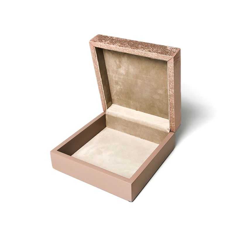 Caixa Decorativa Quadrada Bela P Rose Gold (17x17cm)