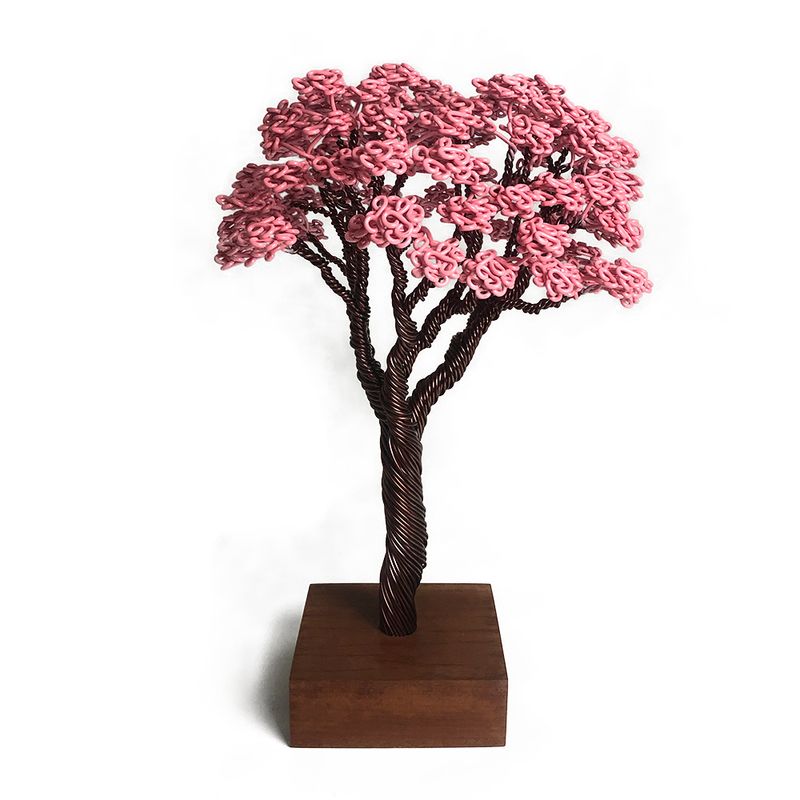 Escultura Árvore Ipê Rosa G | Cá d'Oro Casa - Cristais Cá d'Oro