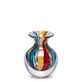 Vaso Mini Médio Hippie Murano Cristais Cadoro