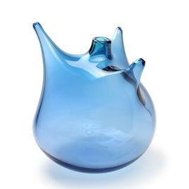 Vaso Espacial Azul com 3 Pontas | Mario Seguso