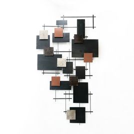 Escultura de Parede Quadriculada