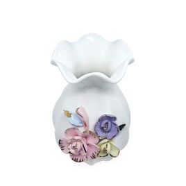 Vasinho Floral N°1 Branco P em Porcelana