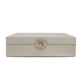 Caixa Decorativa Charlote G Bege (28x18cm)