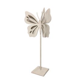 Peça Decorativa Borboleta Off White (27,5x13cm)