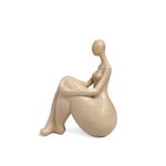 Figura Sentada Cor Creme