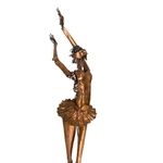 Figura Bailarina em Cobre 52 cm