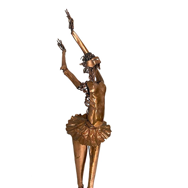 Figura Bailarina em Cobre 52 cm