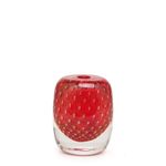 vaso-quadrado-3-tela-vermelho-com-ouro