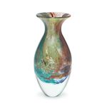 Vaso Mini Alto Planeta Terra Murano Cristais Cadoro