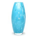 Vaso Oliva G Cacos Água-marinha Murano Cristais Cadoro