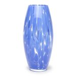 Vaso Oliva G Cacos Azul Murano Cristais Cadoro