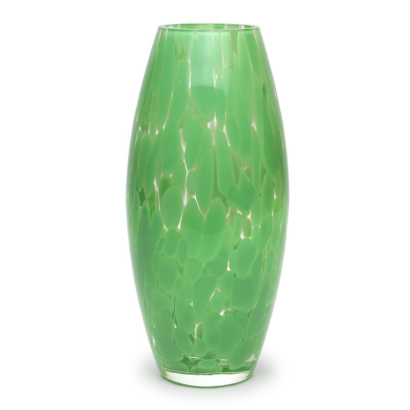 Vaso Oliva G Cacos Verde Murano Cristais Cadoro