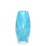 Vaso Oliva P Cacos Água-marinha Murano Cristais Cadoro